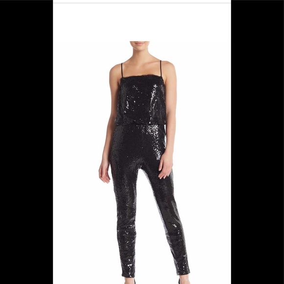 Black sequin jumpsuit. Size 2.JAYGODFREY - Picture 1 of 13